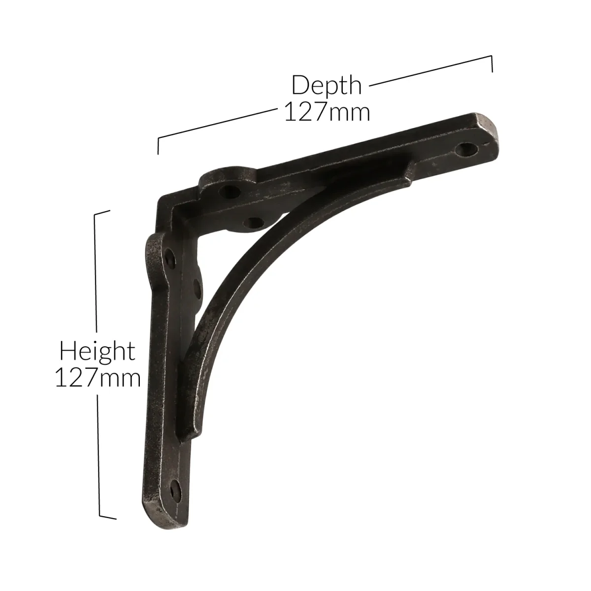 Antique Iron Radiator Lug Cast-Iron Shelf Brackets (Pair) - Image 4