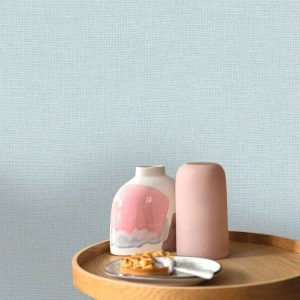 Caselio Jute Uni Mat - Bleu Ciel Wallpaper