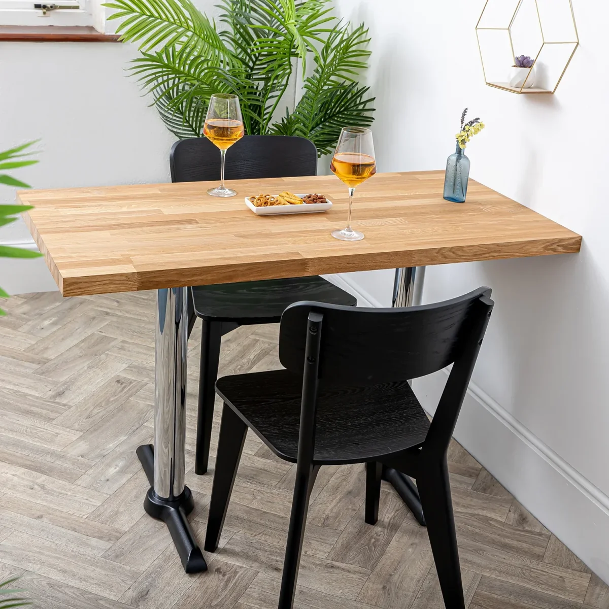 Chrome Twin Pedestal Table Base 720 x 540 mm - Image 4