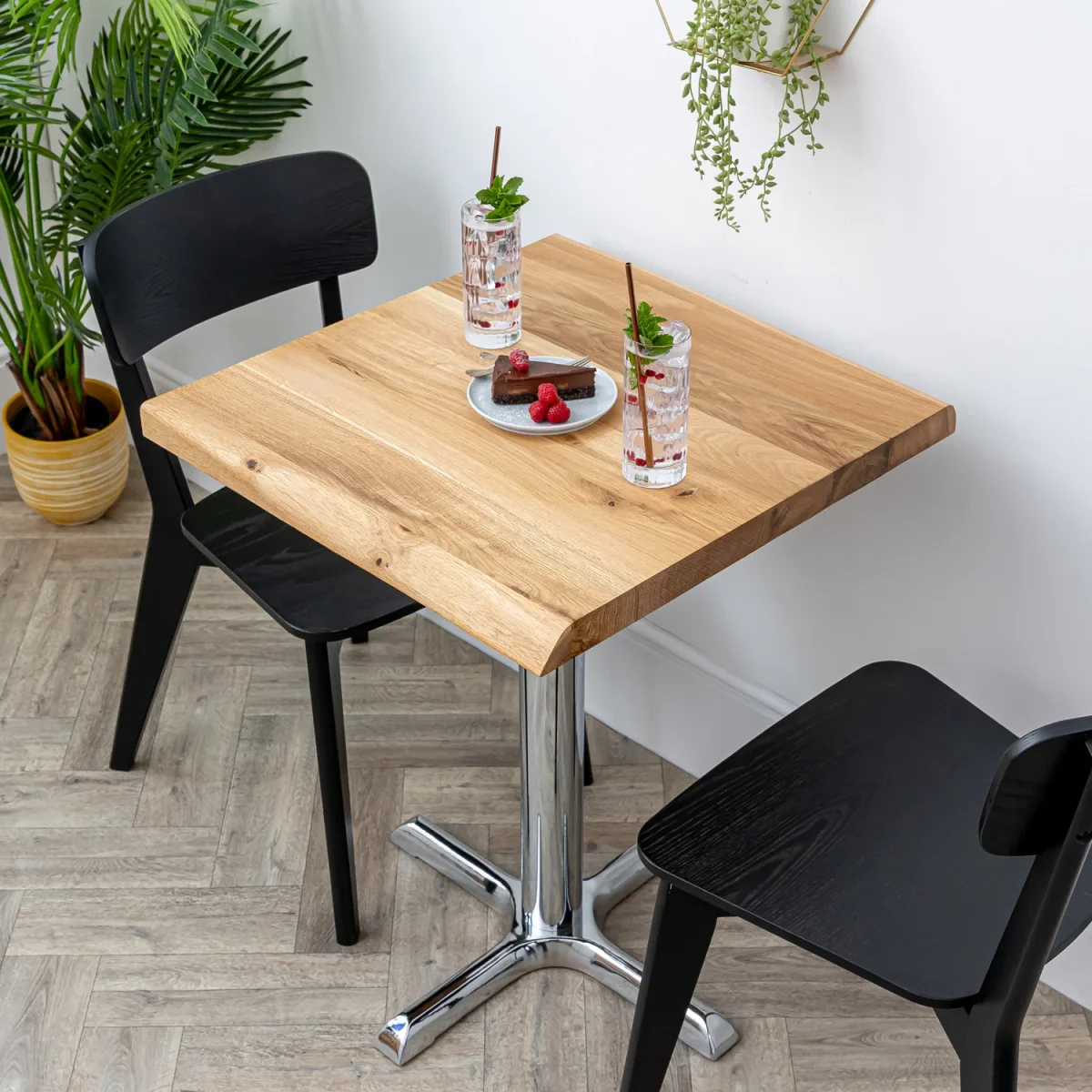 Solid Oak Live Edge Bistro Tabletop - Image 3