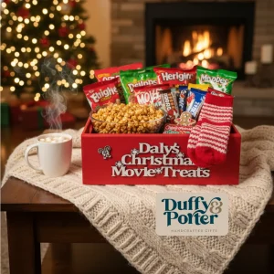 Red Christmas Movie Treats Box