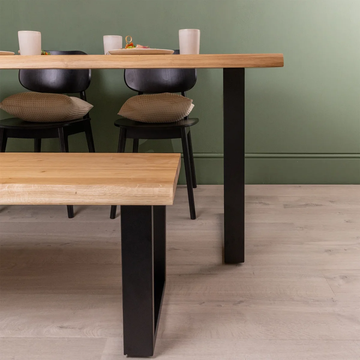 Solid Oak Waney Edge Tabletop - Image 6