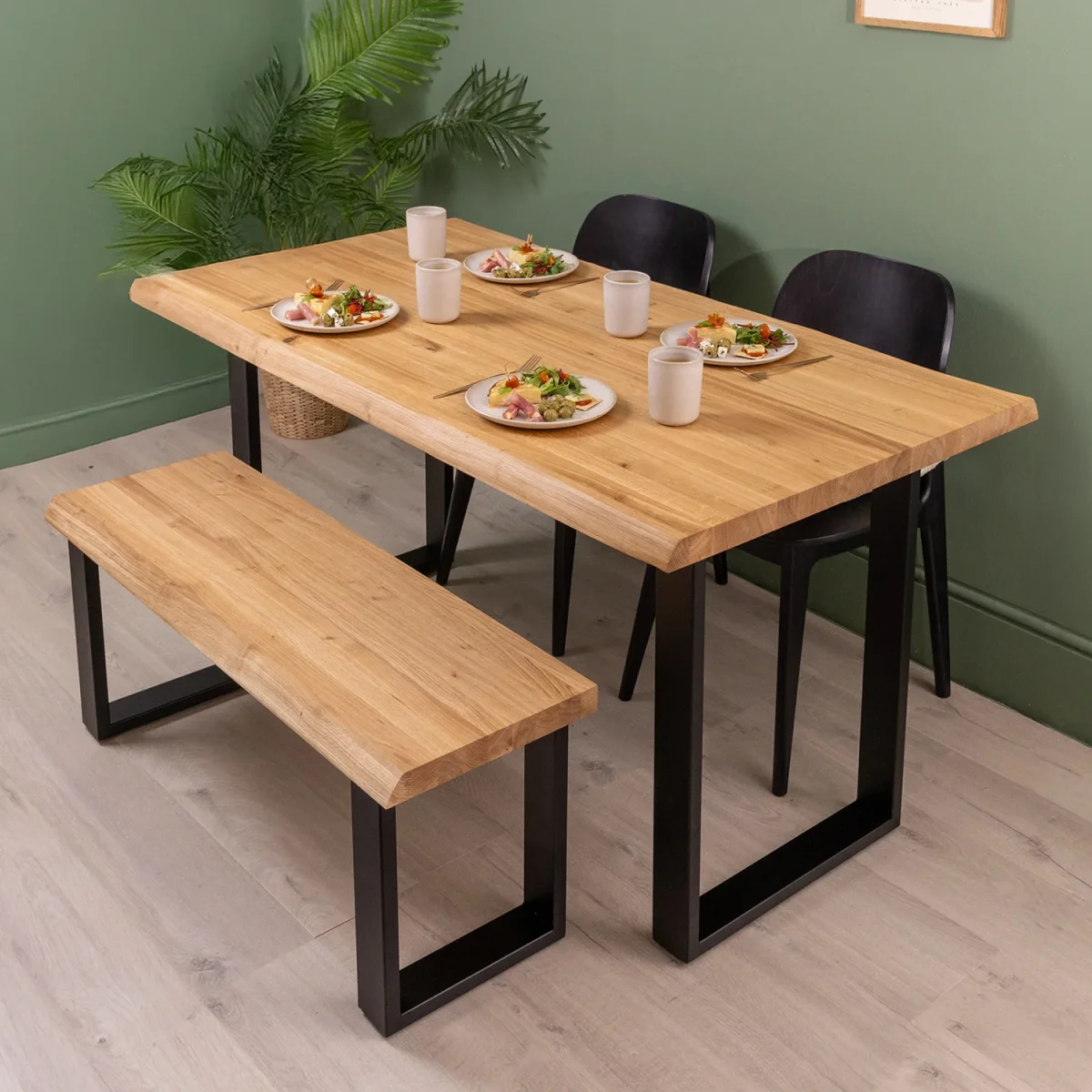 Solid Oak Waney Edge Tabletop - Image 3