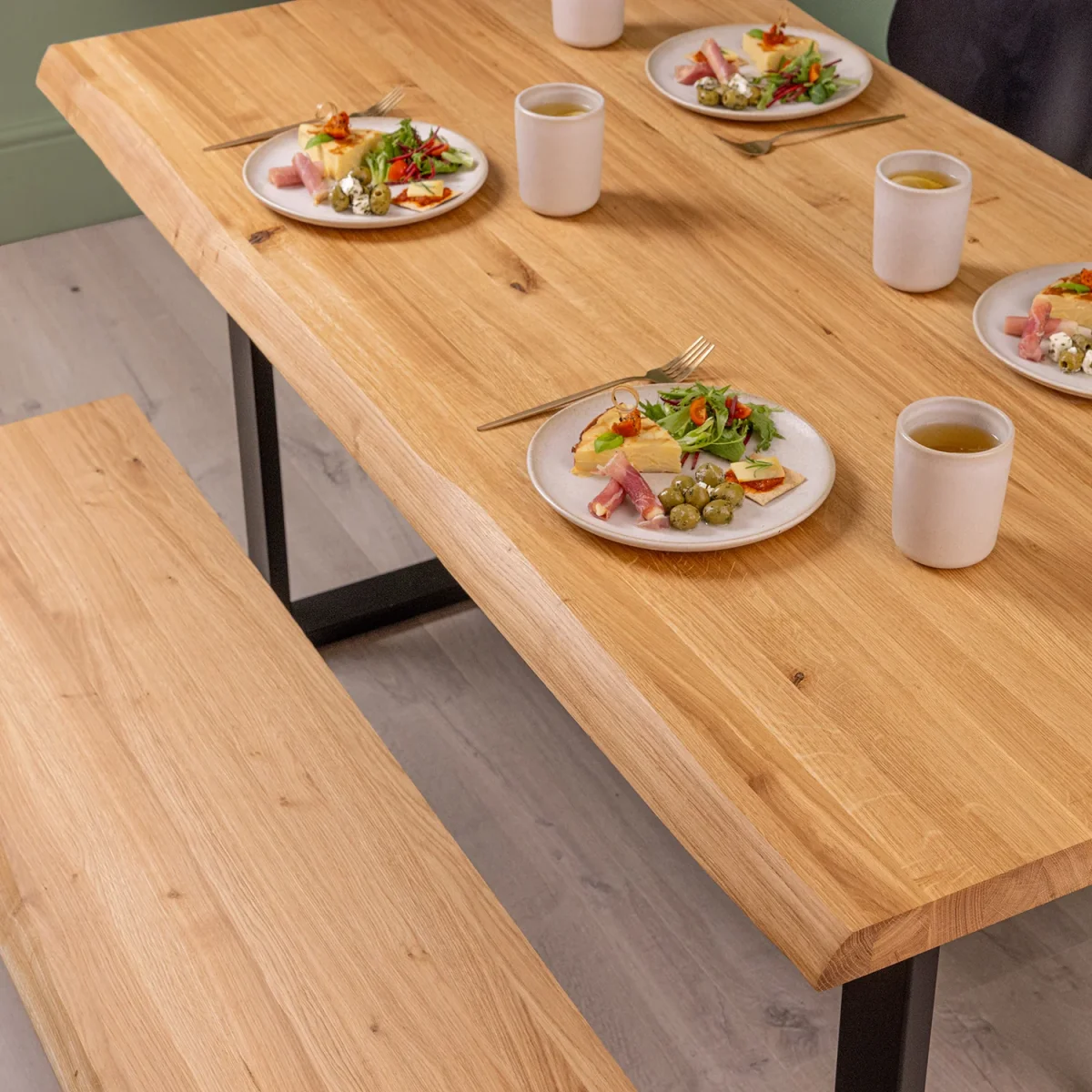 Solid Oak Waney Edge Tabletop - Image 9