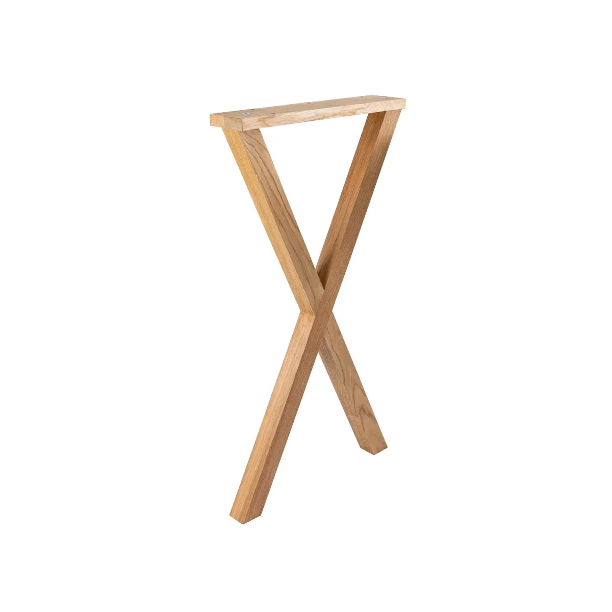40mm Solid Oak Wooden X Leg 720mm high x 450mm deep (single) Desk & Table Leg - Image 3